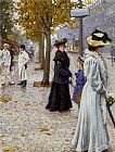 Paul Gustave Fischer Venter Pa Sporvognen painting